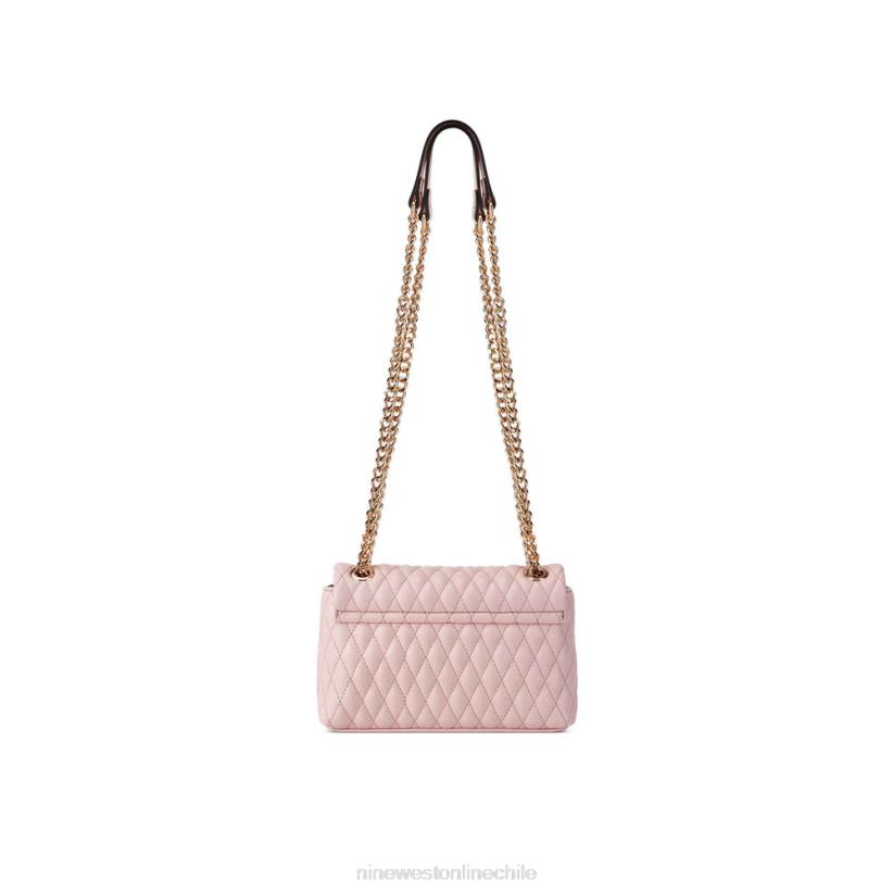 Nine West Caelia mini bandolera convertible con solapa 2Z2T2440 rosa pastel Nine West cartera negra