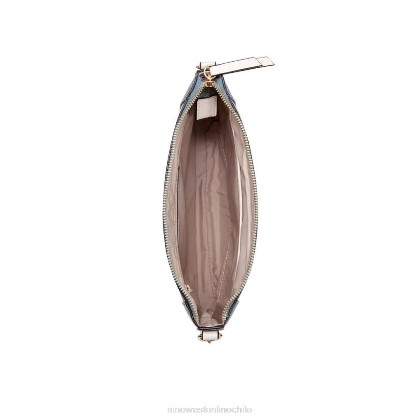 Nine West bandolera con cremallera superior Basil 2Z2T2430 logotipo de cambray/leche Nine West sandals