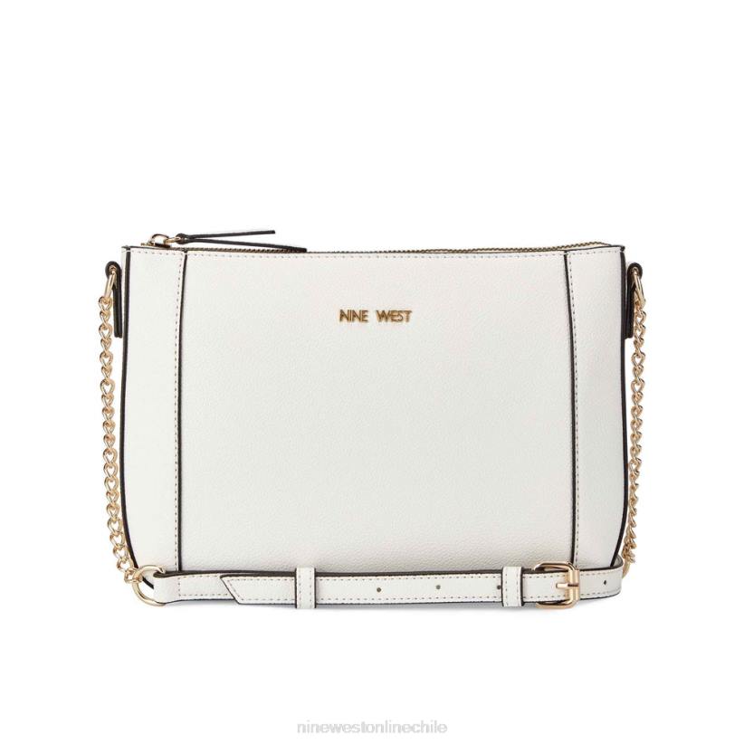 Nine West bandolera con cremallera superior Basil 2Z2T2432 micro guijarro blanco óptico Nine West chile carteras