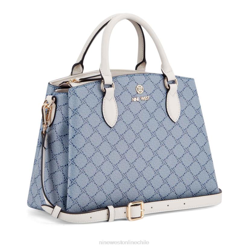 Nine West bandolera pequeña Zenith con tres compartimentos 2Z2T2552 logotipo de cambray/leche Nine West chile carteras