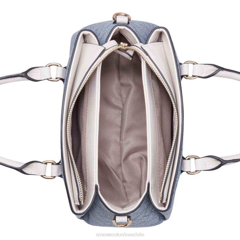 Nine West bandolera pequeña Zenith con tres compartimentos 2Z2T2552 logotipo de cambray/leche Nine West chile carteras