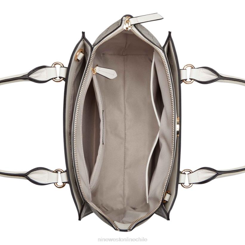 Nine West cartera kyelle jet set 2Z2T2498 logotipo beige/leche Nine West chile carteras