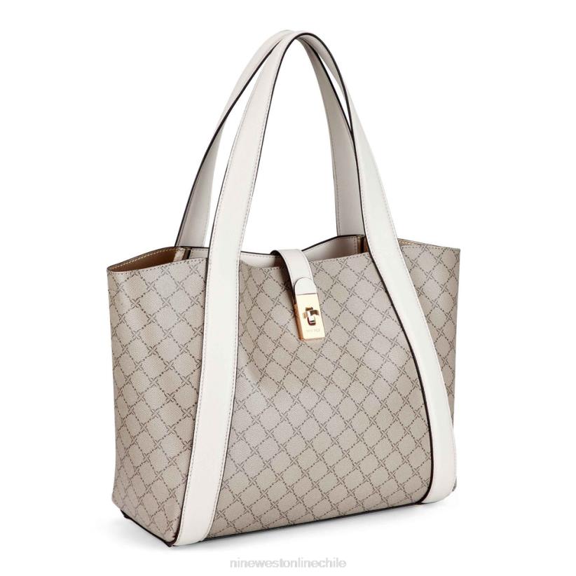 Nine West más bolso tote 2 en 1 2Z2T2525 logotipo beige/leche Nine West shoes