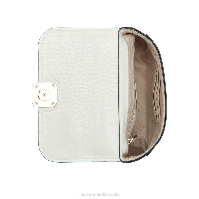 Nine West solapa cruzada convertible tao 2Z2T2548 blanco óptico Nine West cartera negra