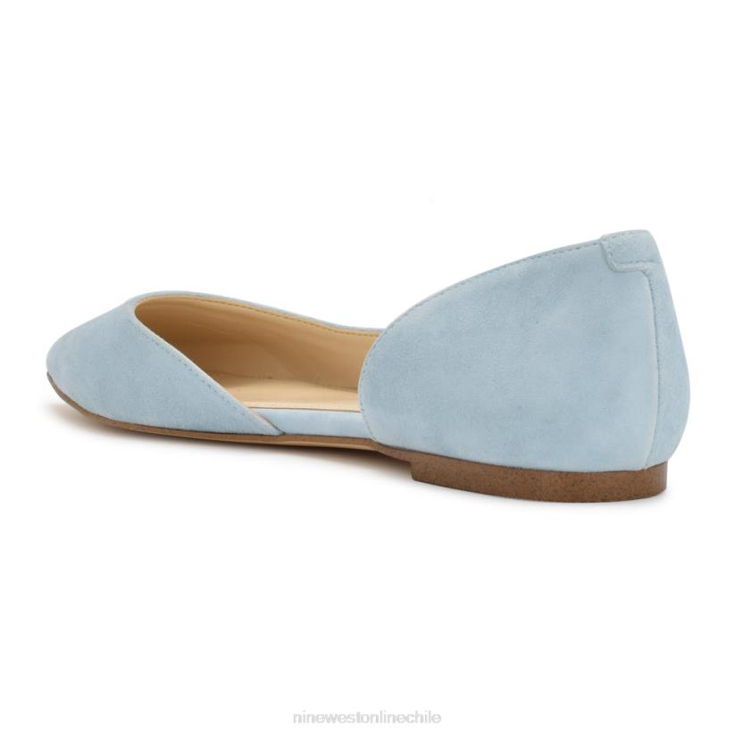 Nine West pisos blaha d\'orsay 2Z2T2266 gamuza azul cielo Nine West cartera negra