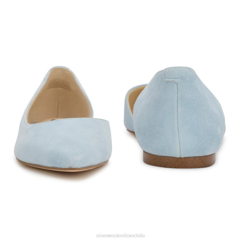 Nine West pisos blaha d\'orsay 2Z2T2266 gamuza azul cielo Nine West cartera negra