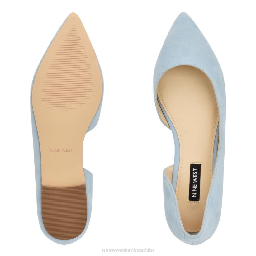 Nine West pisos blaha d\'orsay 2Z2T2266 gamuza azul cielo Nine West cartera negra