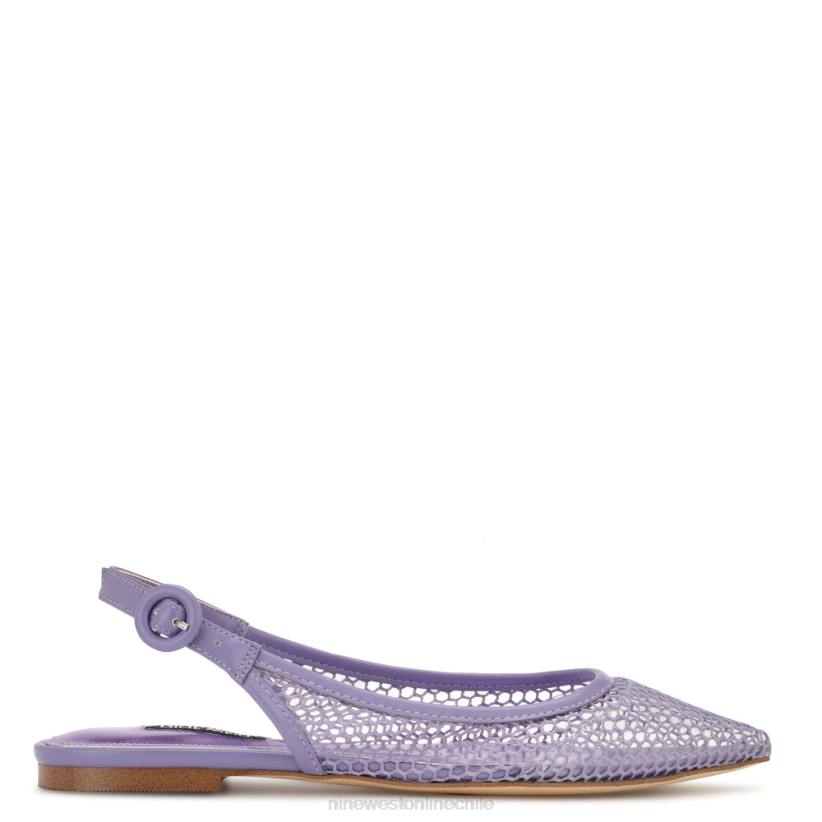 Nine West zapatos planos con tira trasera de malla Branid 2Z2T2304 morado/claro Nine West sandals