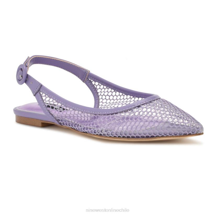 Nine West zapatos planos con tira trasera de malla Branid 2Z2T2304 morado/claro Nine West sandals