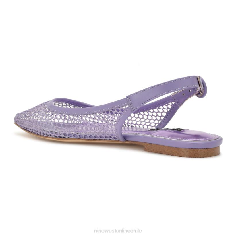 Nine West zapatos planos con tira trasera de malla Branid 2Z2T2304 morado/claro Nine West sandals