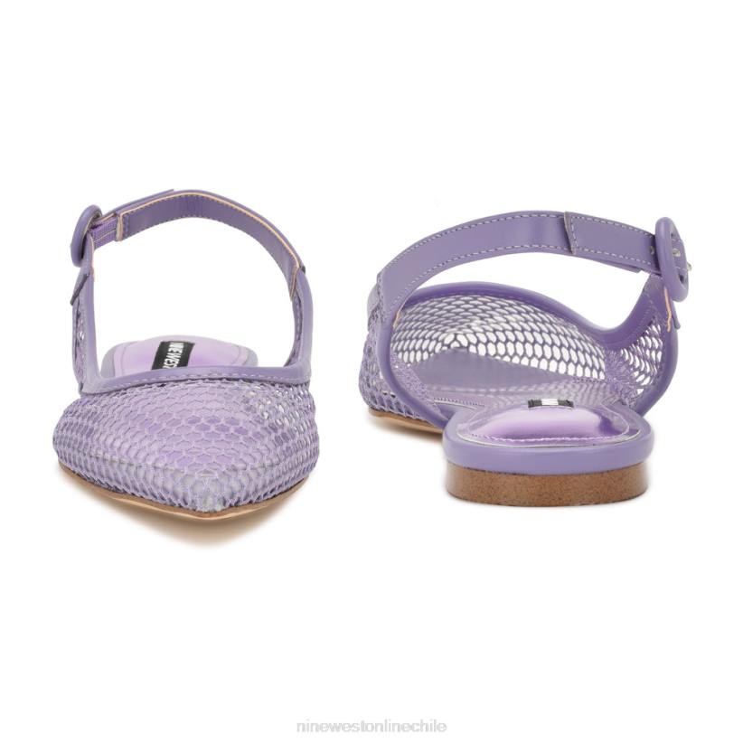 Nine West zapatos planos con tira trasera de malla Branid 2Z2T2304 morado/claro Nine West sandals