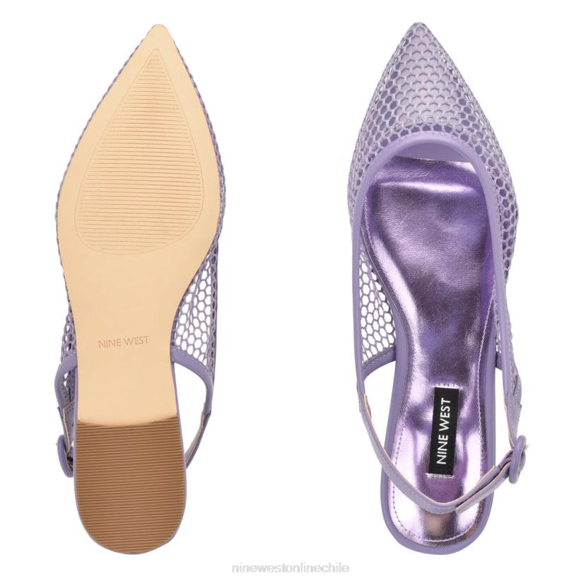 Nine West zapatos planos con tira trasera de malla Branid 2Z2T2304 morado/claro Nine West sandals