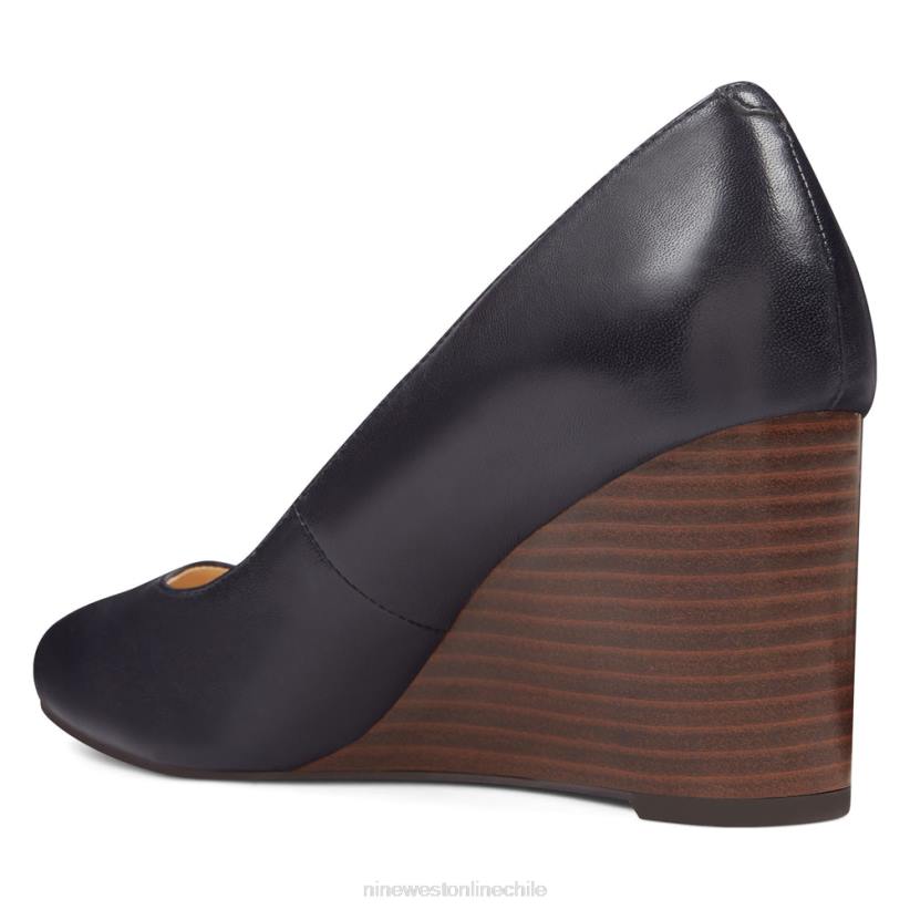 Nine West cuñas jazzin con punta almendra 2Z2T2373 cuero azul marino Nine West chile outlet