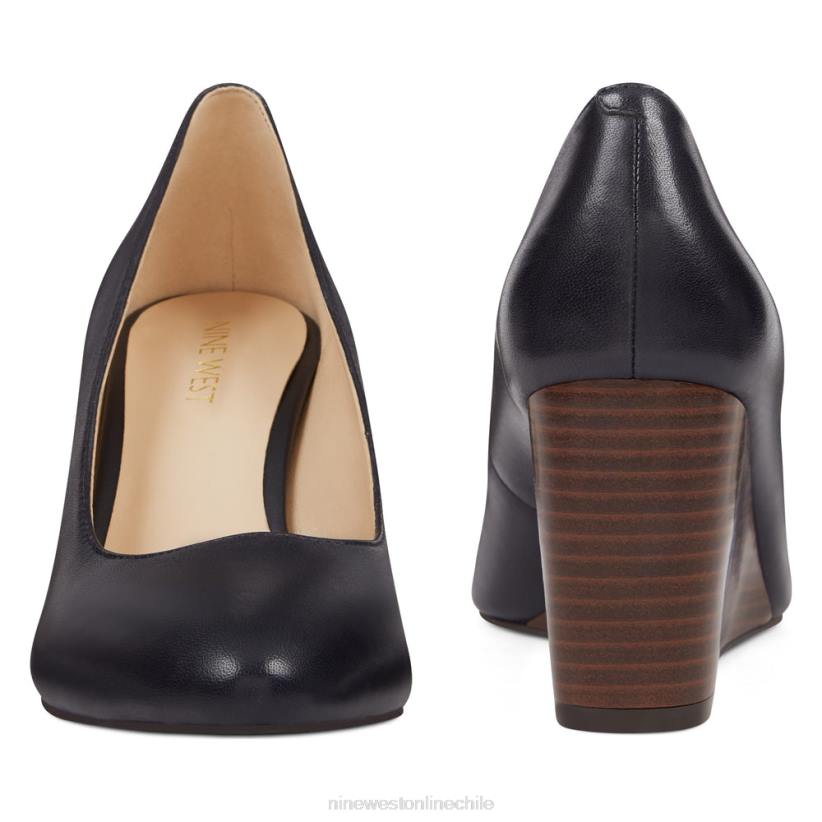 Nine West cuñas jazzin con punta almendra 2Z2T2373 cuero azul marino Nine West chile outlet
