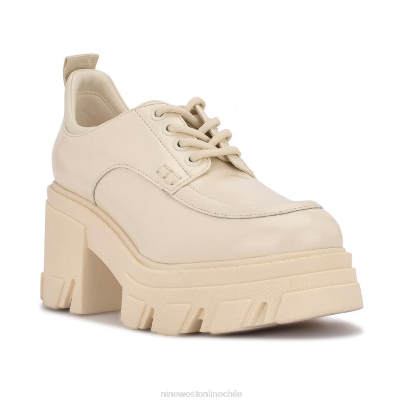 Nine West daniel tacón suela dentada oxford 2Z2T2317 charol crema chic Nine West zapatillas chile