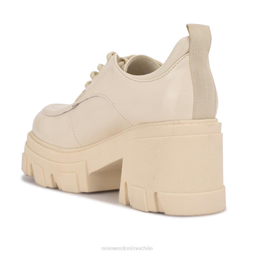 Nine West daniel tacón suela dentada oxford 2Z2T2317 charol crema chic Nine West zapatillas chile