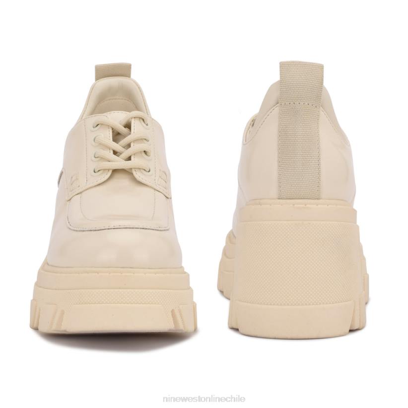 Nine West daniel tacón suela dentada oxford 2Z2T2317 charol crema chic Nine West zapatillas chile