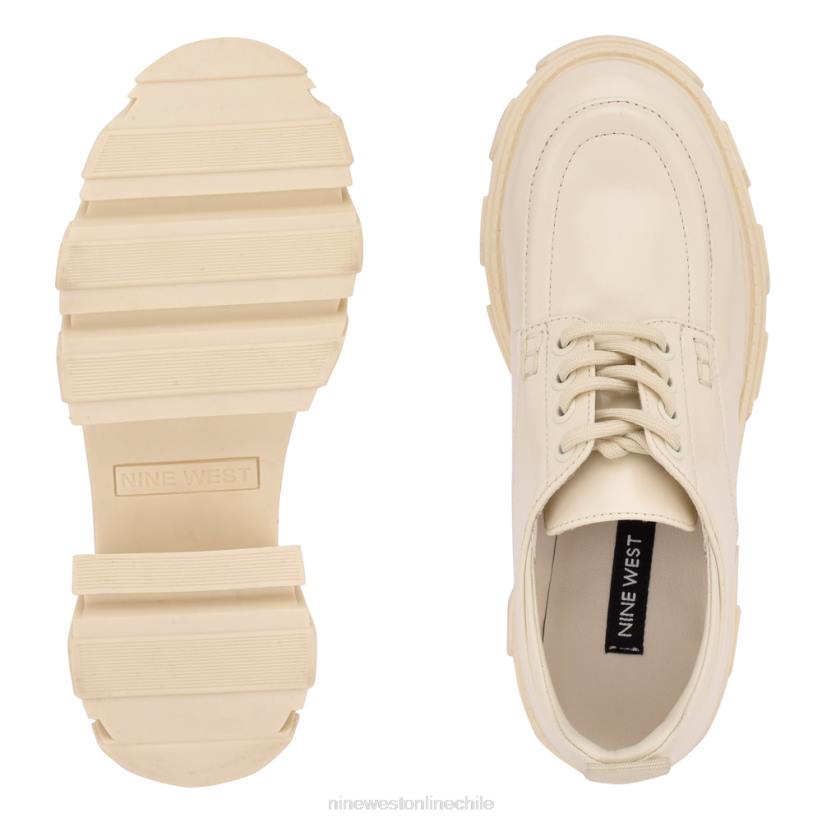Nine West daniel tacón suela dentada oxford 2Z2T2317 charol crema chic Nine West zapatillas chile