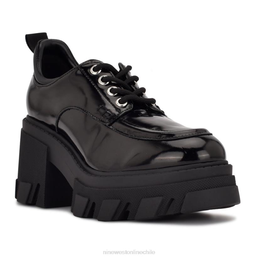 Nine West daniel tacón suela dentada oxford 2Z2T2318 charol negro Nine West chile carteras