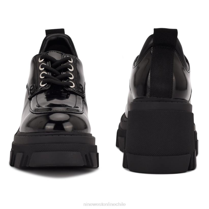 Nine West daniel tacón suela dentada oxford 2Z2T2318 charol negro Nine West chile carteras
