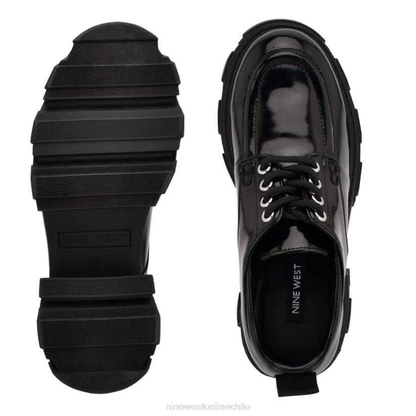 Nine West daniel tacón suela dentada oxford 2Z2T2318 charol negro Nine West chile carteras