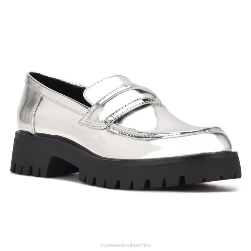 Nine West mocasines garren con suela dentada 2Z2T2293 plata Nine West zapatillas chile