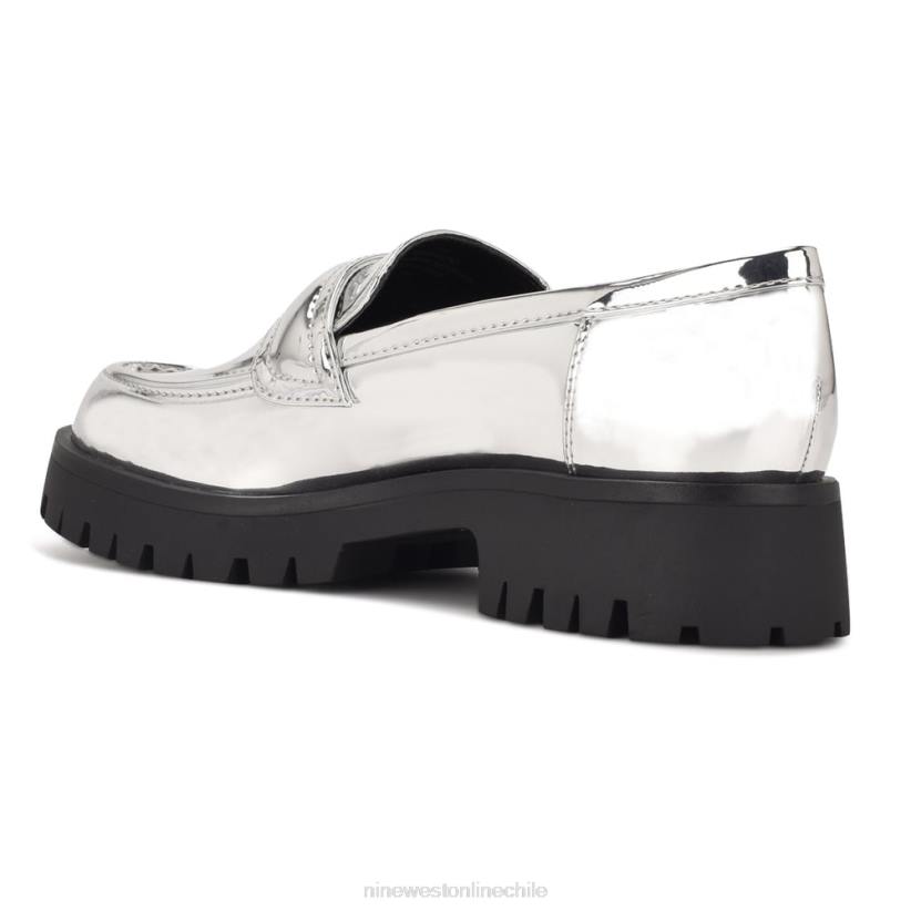 Nine West mocasines garren con suela dentada 2Z2T2293 plata Nine West zapatillas chile
