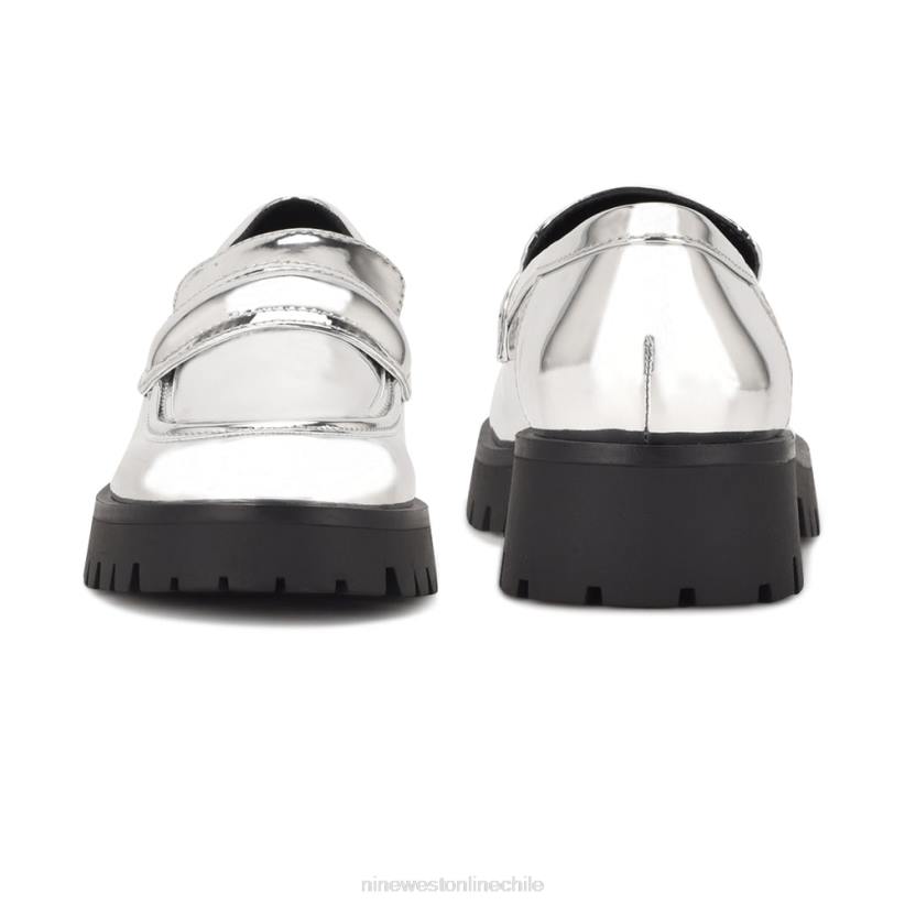 Nine West mocasines garren con suela dentada 2Z2T2293 plata Nine West zapatillas chile