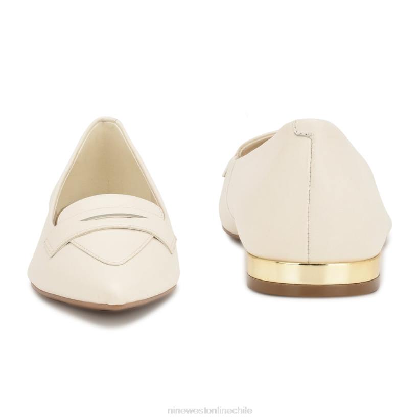 Nine West mocasines lallin con puntera puntiaguda 2Z2T2302 cuero crema elegante Nine West cartera negra