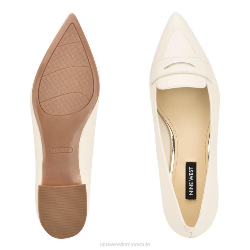 Nine West mocasines lallin con puntera puntiaguda 2Z2T2302 cuero crema elegante Nine West cartera negra