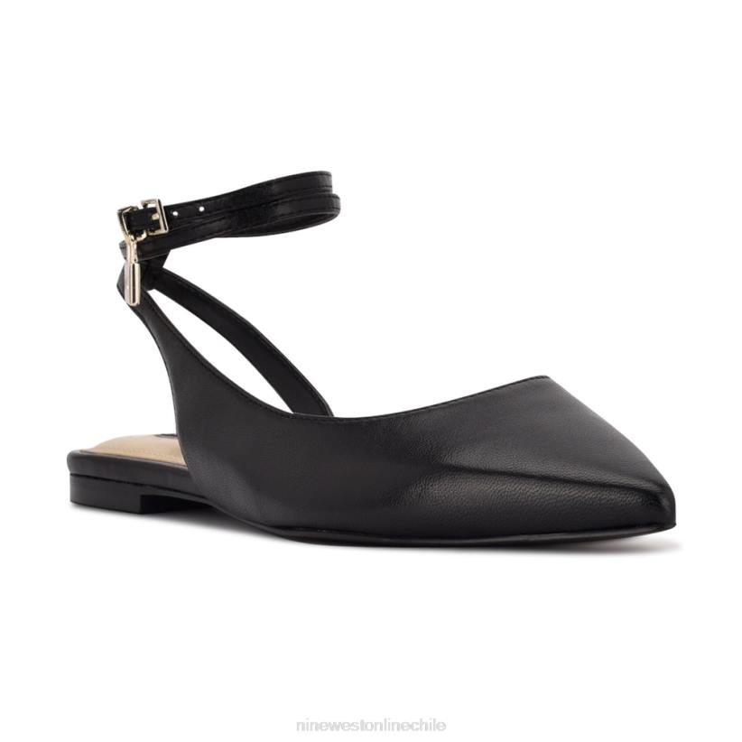 Nine West zapatos planos baria con punta puntiaguda 2Z2T2282 cuero negro Nine West chile carteras