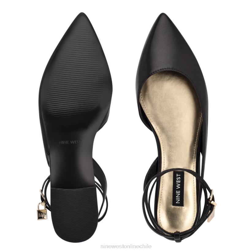 Nine West zapatos planos baria con punta puntiaguda 2Z2T2282 cuero negro Nine West chile carteras