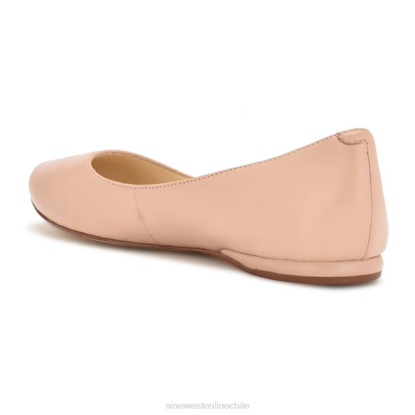Nine West zapatos planos con punta de almendra 2Z2T2230 cuero natural claro Nine West cartera negra