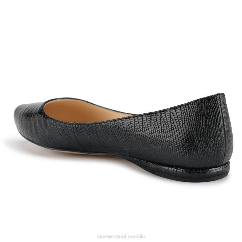 Nine West zapatos planos con punta de almendra 2Z2T2240 estampado de lagarto negro Nine West chile carteras