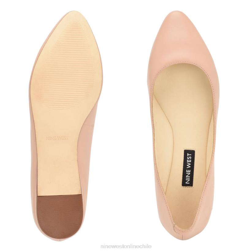 Nine West zapatos planos con punta de almendra 2Z2T2283 cuero natural claro Nine West chile outlet