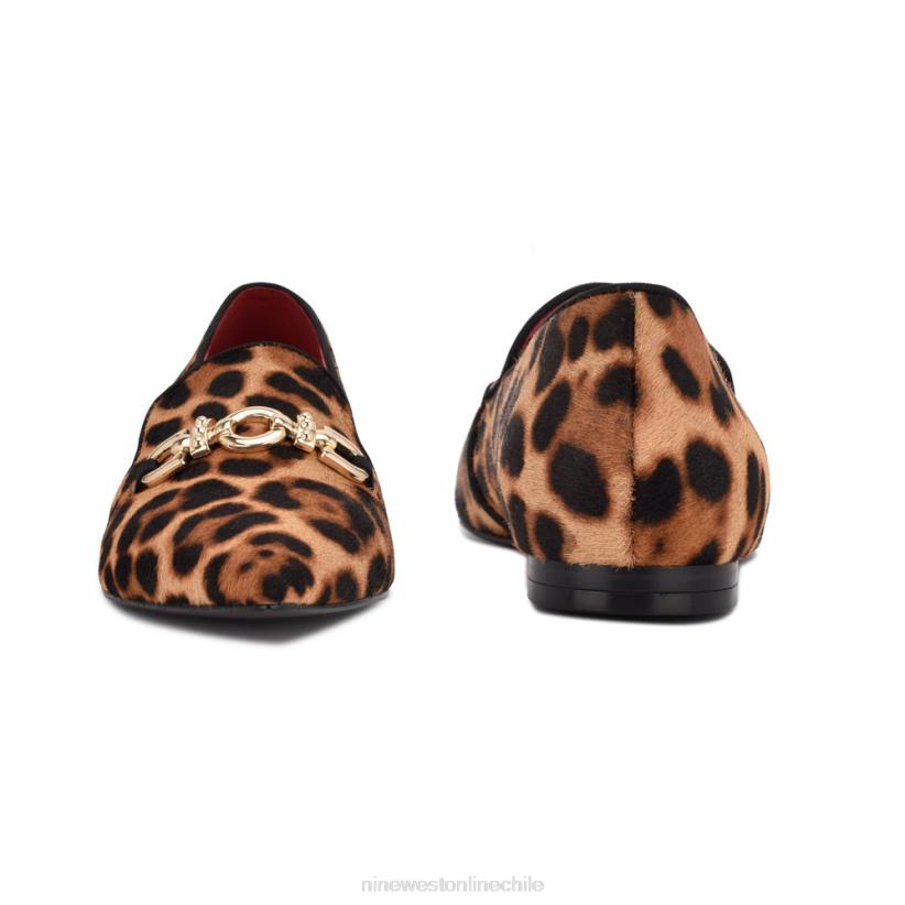 Nine West zapatos planos con punta puntiaguda 2Z2T2148 becerro de leopardo Nine West sandals