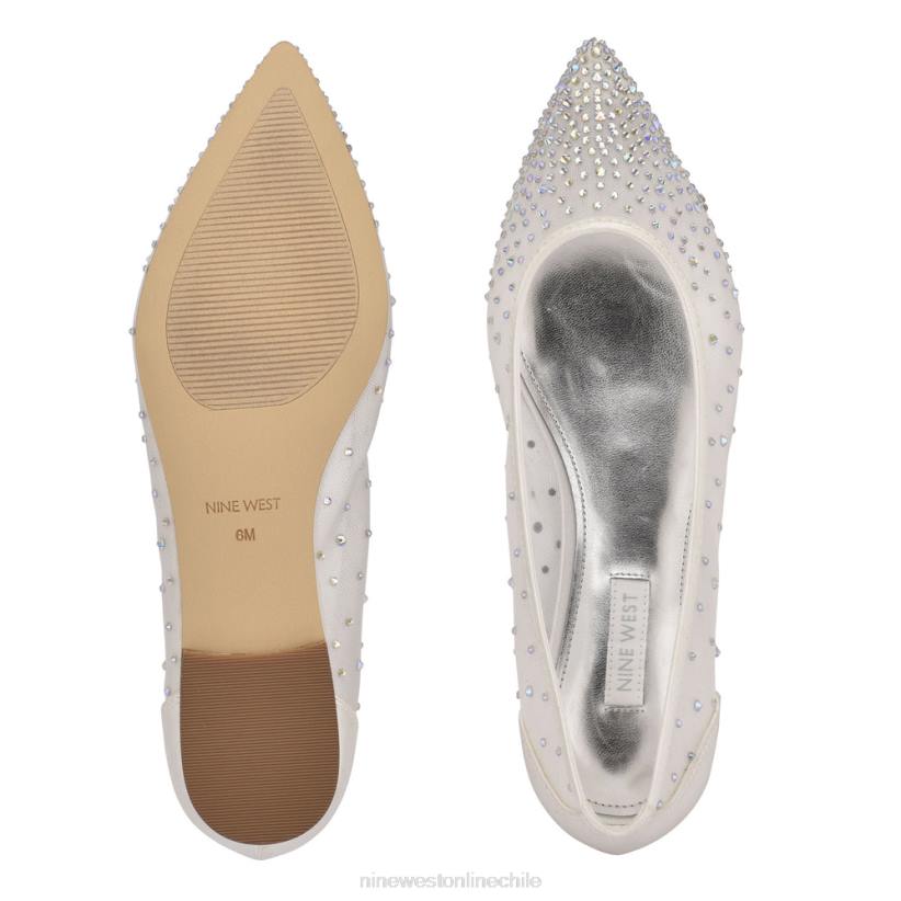 Nine West zapatos planos con punta puntiaguda 2Z2T2289 malla blanca Nine West chile outlet