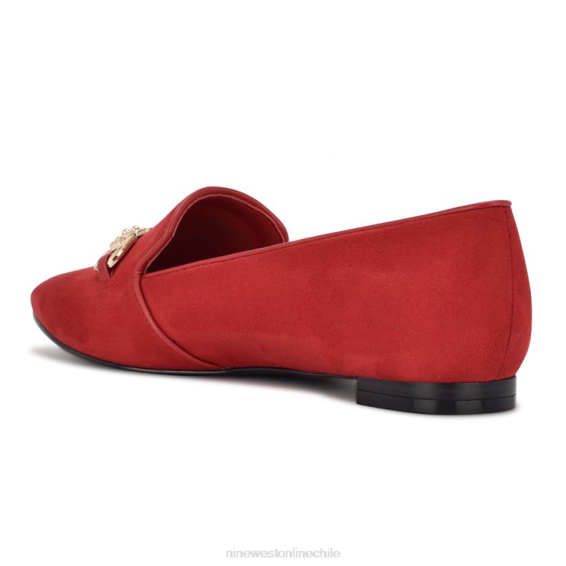 Nine West zapatos planos con punta puntiaguda 2Z2T2315 gamuza roja Nine West shoes