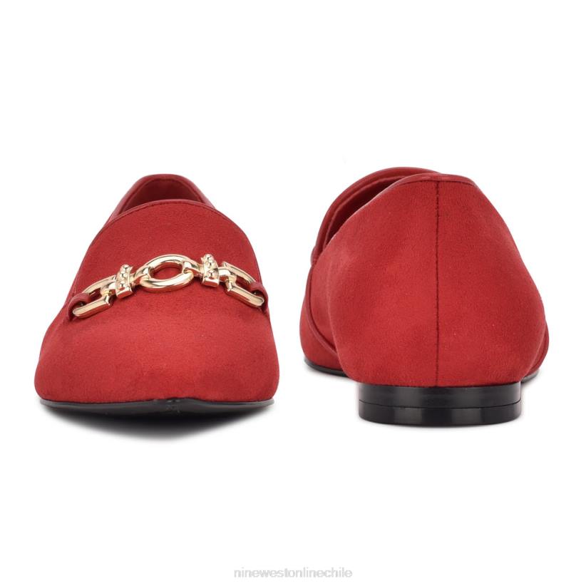 Nine West zapatos planos con punta puntiaguda 2Z2T2315 gamuza roja Nine West shoes
