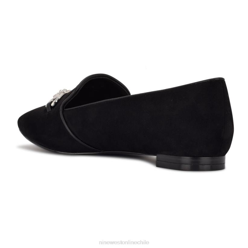 Nine West zapatos planos con punta puntiaguda 2Z2T2316 ante negro Nine West sandals