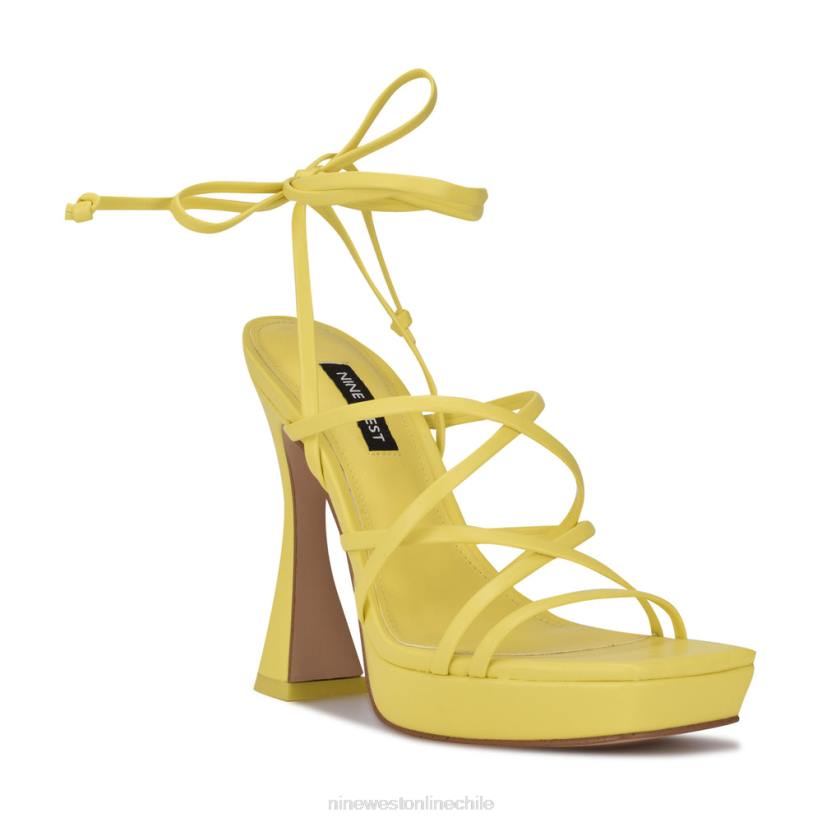 Nine West sandalias ailey con plataforma cruzada en el tobillo 2Z2T1019 amarillo Nine West shoes