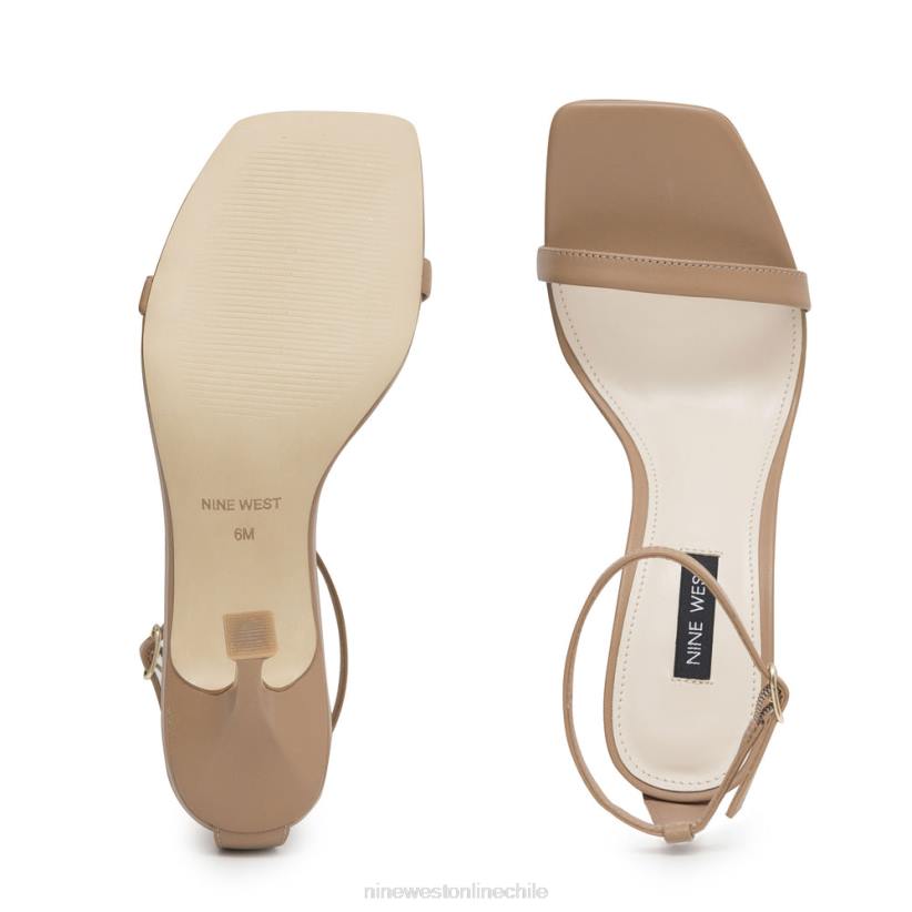 Nine West sandalias con tira en el tobillo 2Z2T2392 cuero natural Nine West cartera negra