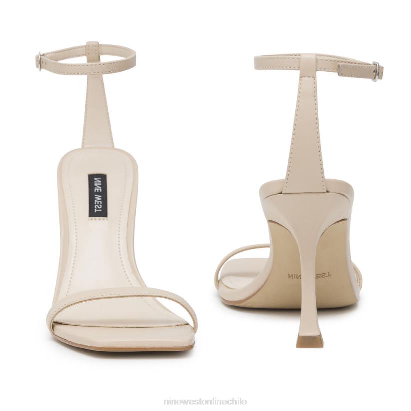 Nine West sandalias con tira en el tobillo 2Z2T2393 cuero marfil Nine West shoes