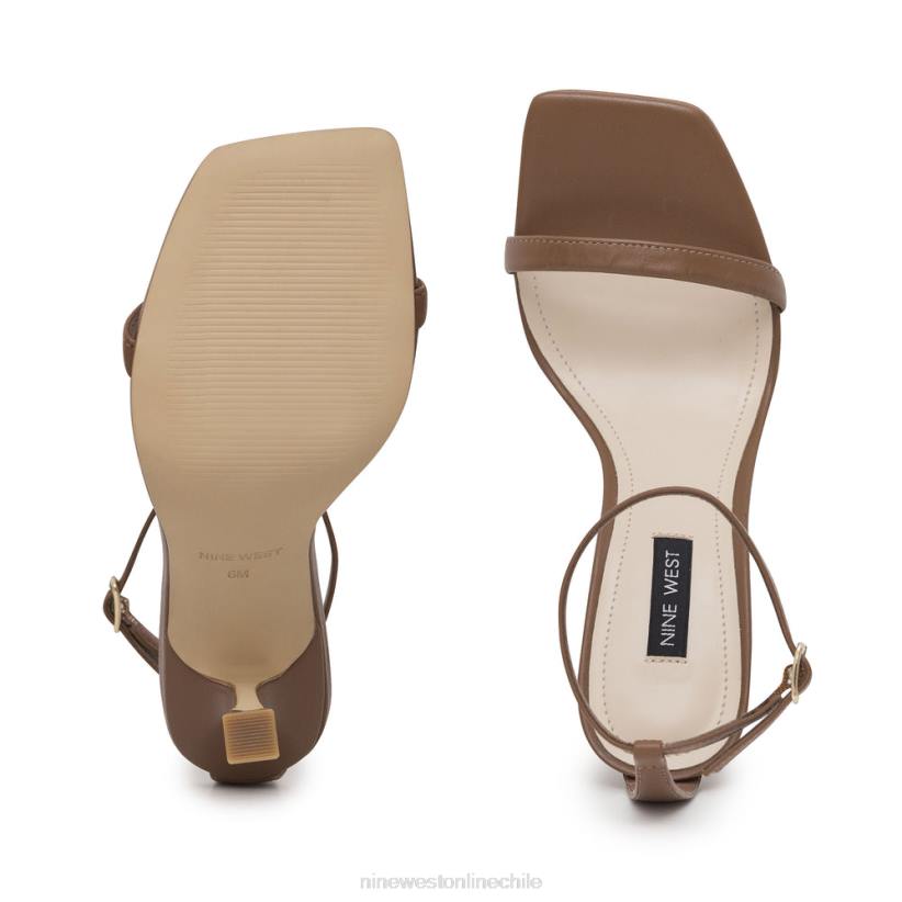 Nine West sandalias con tira en el tobillo 2Z2T2394 cuero marrón claro Nine West sandals