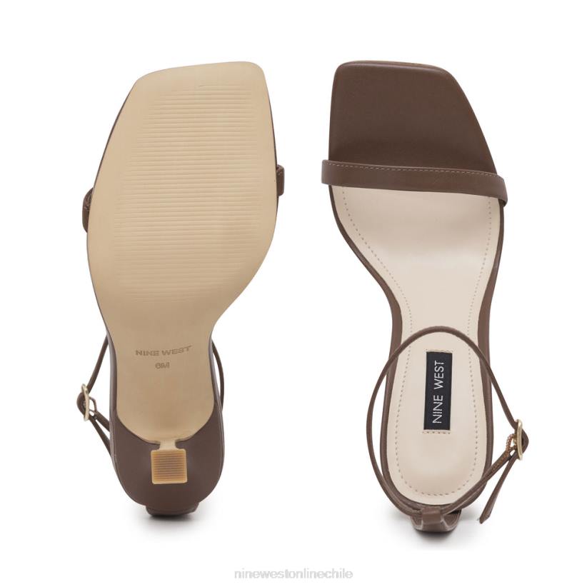 Nine West sandalias con tira en el tobillo 2Z2T2395 cuero marrón Nine West zapatillas chile