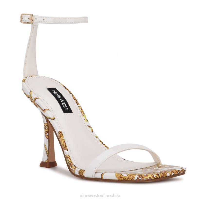 Nine West sandalias con tira en el tobillo 2Z2T2911 estampado de cadena blanca Nine West sandals