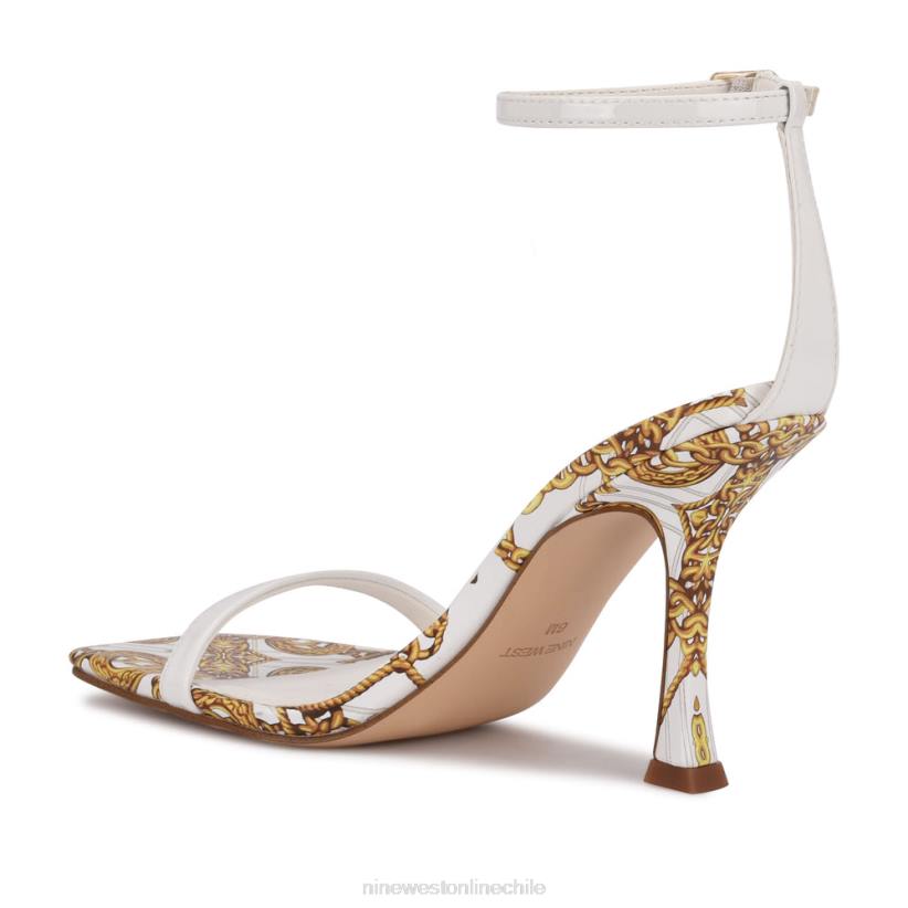 Nine West sandalias con tira en el tobillo 2Z2T2911 estampado de cadena blanca Nine West sandals