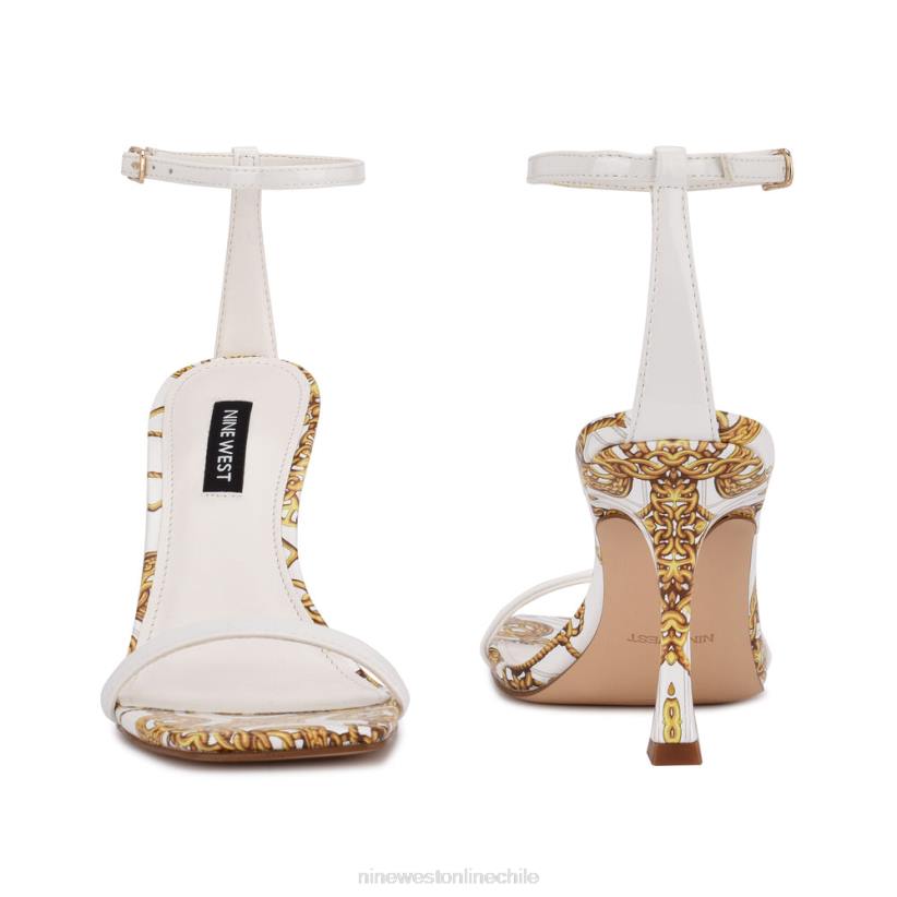 Nine West sandalias con tira en el tobillo 2Z2T2911 estampado de cadena blanca Nine West sandals