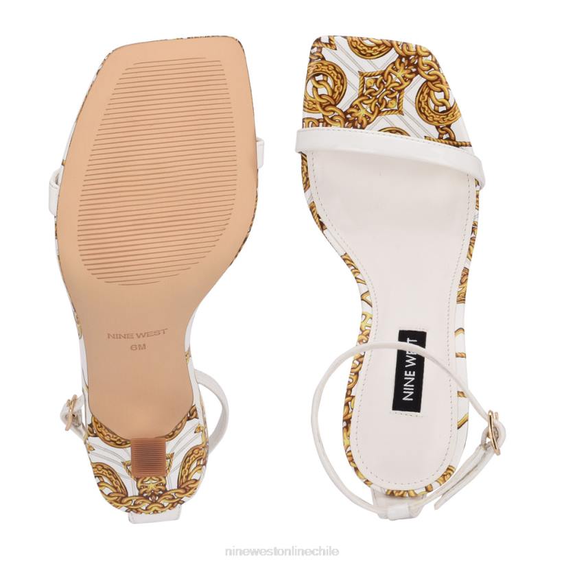 Nine West sandalias con tira en el tobillo 2Z2T2911 estampado de cadena blanca Nine West sandals
