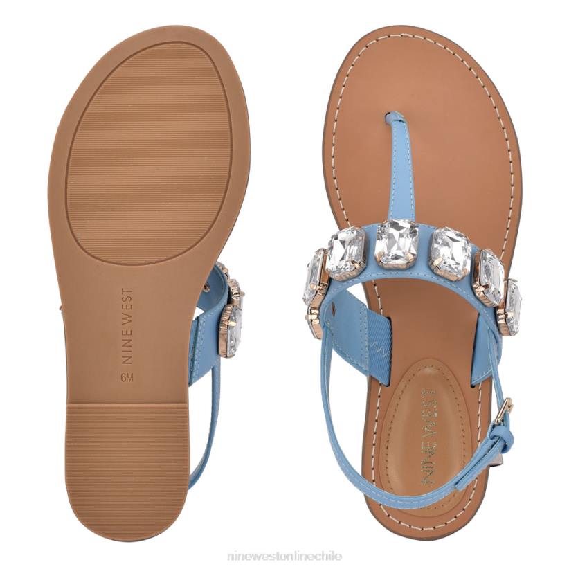 Nine West sandalias planas color coral 2Z2T1010 menta azul Nine West chile carteras